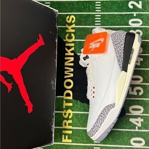 Nike Air Jordan 3 Reimagined White Red Black Cement Grey dm0967-100 size 4y - 7y